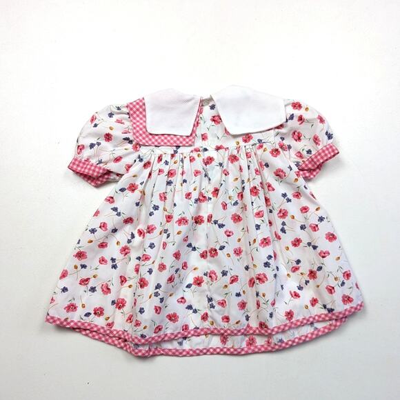 Vintage Allison Ann Dress Girls Size 18m Pink Floral Spring - Picture 3 of 6